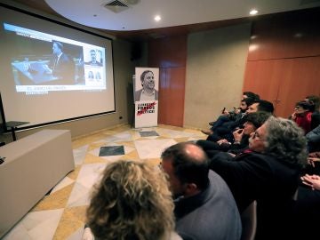 Miembros de ERC siguiendo la declaración de Oriol Junqueras Miembros de ERC siguiendo la declaración de Oriol Junqueras