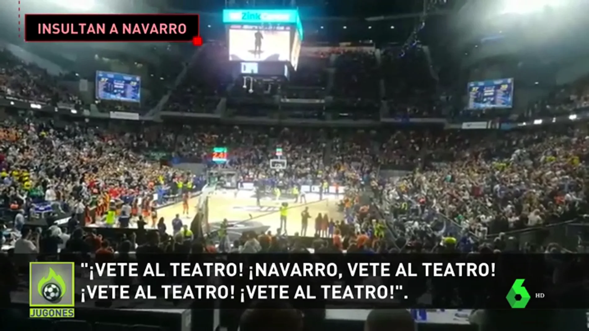 Los lamentables cánticos a Juan Carlos Navarro en su homenaje en Copa del Rey: '¡Vete al teatro, Navarro vete al teatro!'