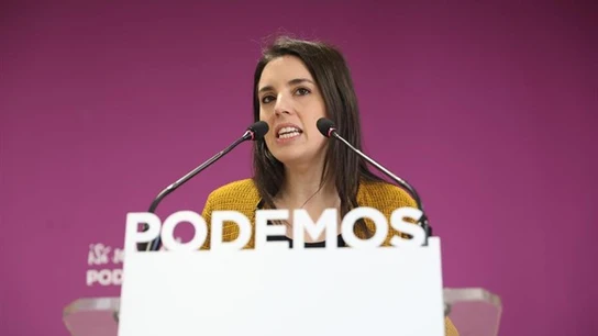 La portavoz parlamentaria de Podemos, Irene Montero La portavoz parlamentaria de Podemos, Irene Montero