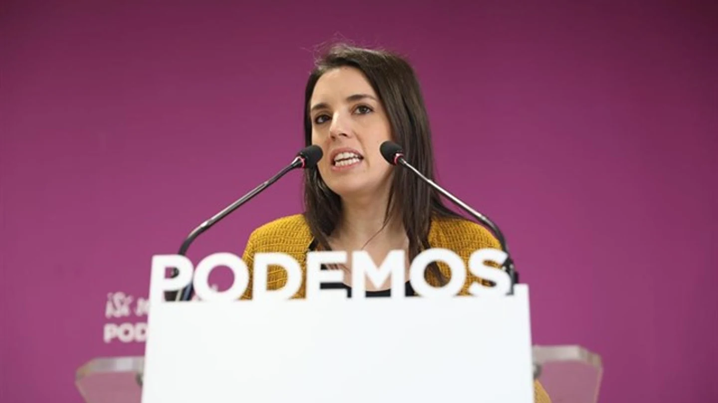 La portavoz parlamentaria de Podemos, Irene Montero La portavoz parlamentaria de Podemos, Irene Montero