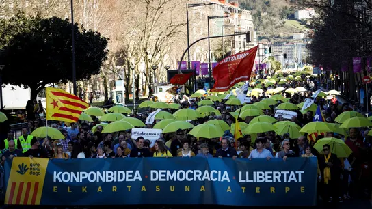 Vista de la manifestación convocada por la plataforma soberanista Gure Esku Dago Vista de la manifestación convocada por la plataforma soberanista Gure Esku Dago