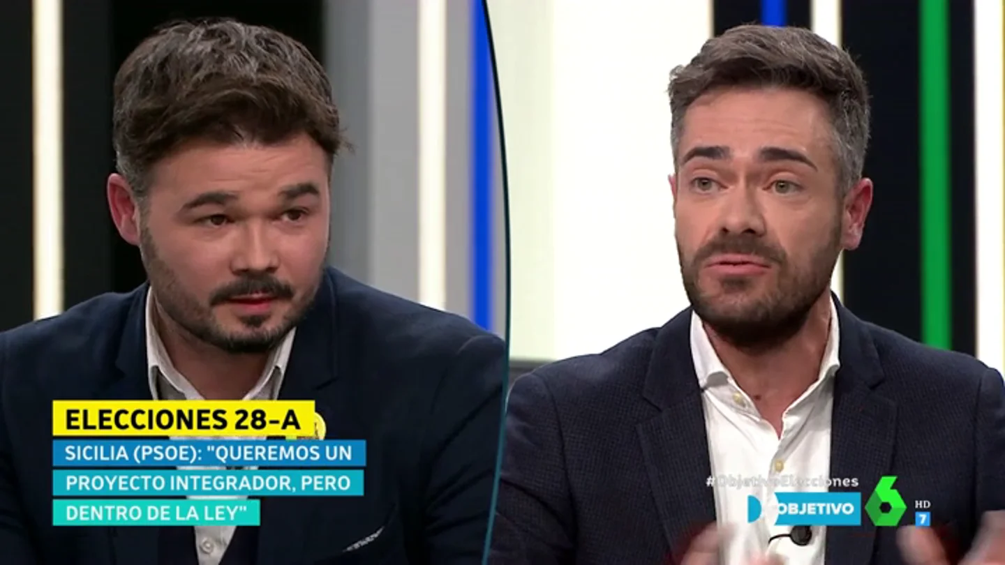 Sicilia (PSOE) y Rufián (ERC) en El Objetivo Sicilia (PSOE) y Rufián (ERC) en El Objetivo