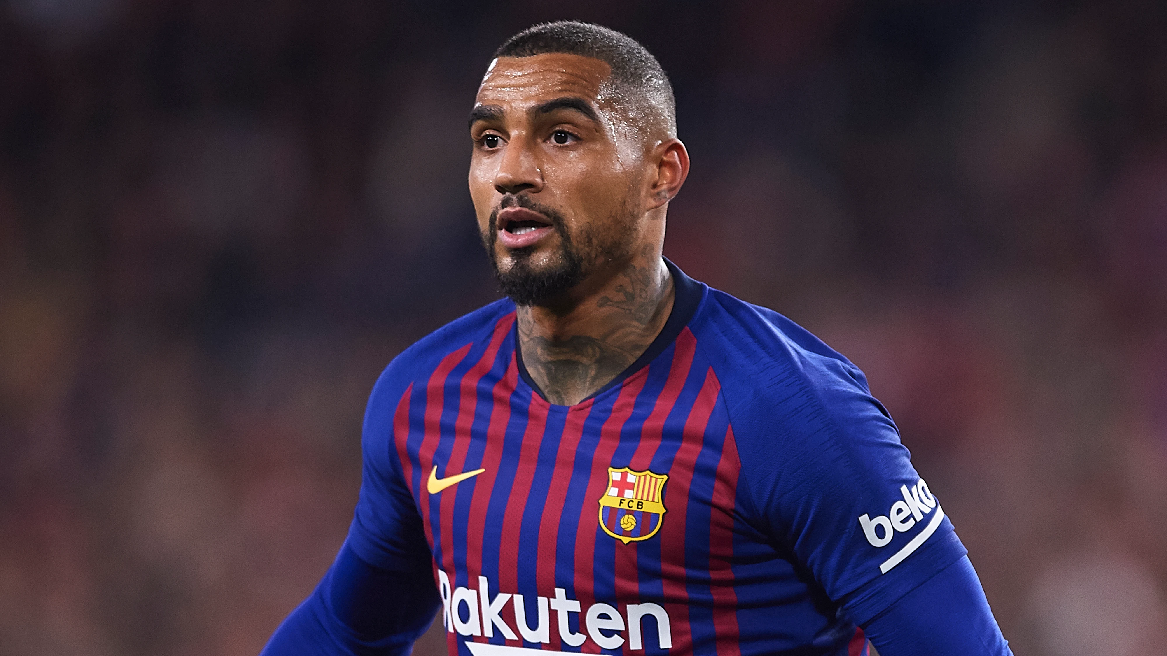 Kevin Prince Boateng, durante un partido con el Barcelona