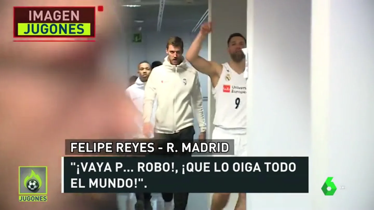 El brutal cabreo de Felipe Reyes tras perder la Copa del Rey: "¡Ladrones! ¡Vaya puto robo, que lo oiga todo el mundo! ¡Dos años seguidos!" El brutal cabreo de Felipe Reyes tras perder la Copa del Rey: "¡Ladrones! ¡Vaya puto robo, que lo oiga todo el mundo! ¡Dos años seguidos!"