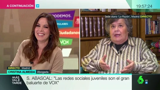 Cristina Almeida se lamenta de que la confundan con el candidato del PP al Ayuntamiento de Madrid Cristina Almeida se lamenta de que la confundan con el candidato del PP al Ayuntamiento de Madrid