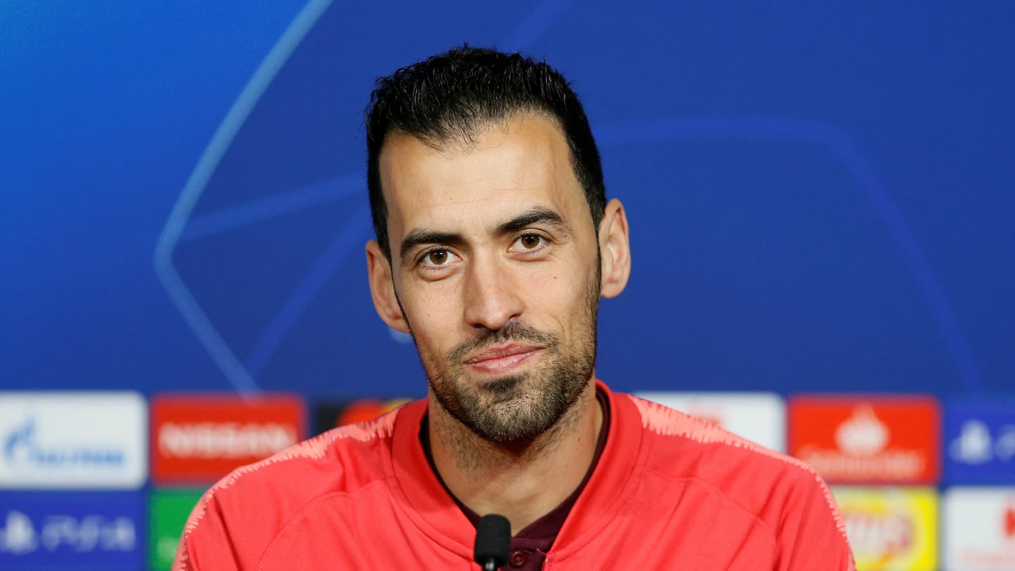 Sergio Busquets, en rueda de prensa en Lyon Sergio Busquets, en rueda de prensa en Lyon