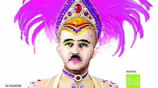 Francisco Franco en el cartel que anuncia los carnavales del barrio barcelonés Nou Barris Francisco Franco en el cartel que anuncia los carnavales del barrio barcelonés Nou Barris