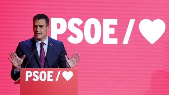 El presidente del Gobierno, Pedro Sánchez. El presidente del Gobierno, Pedro Sánchez, durante la presentación de la precampaña del PSOE para las elecciones generales del 28 de abril.