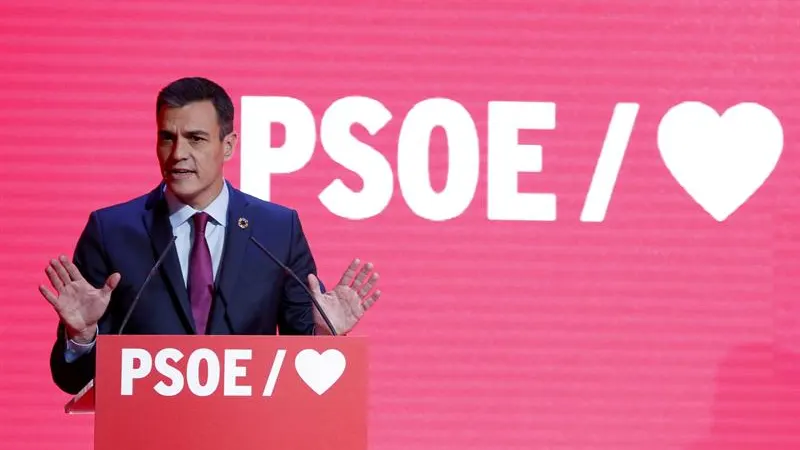  El presidente del Gobierno, Pedro Sánchez, durante la presentación de la precampaña del PSOE para las elecciones generales del 28 de abril.