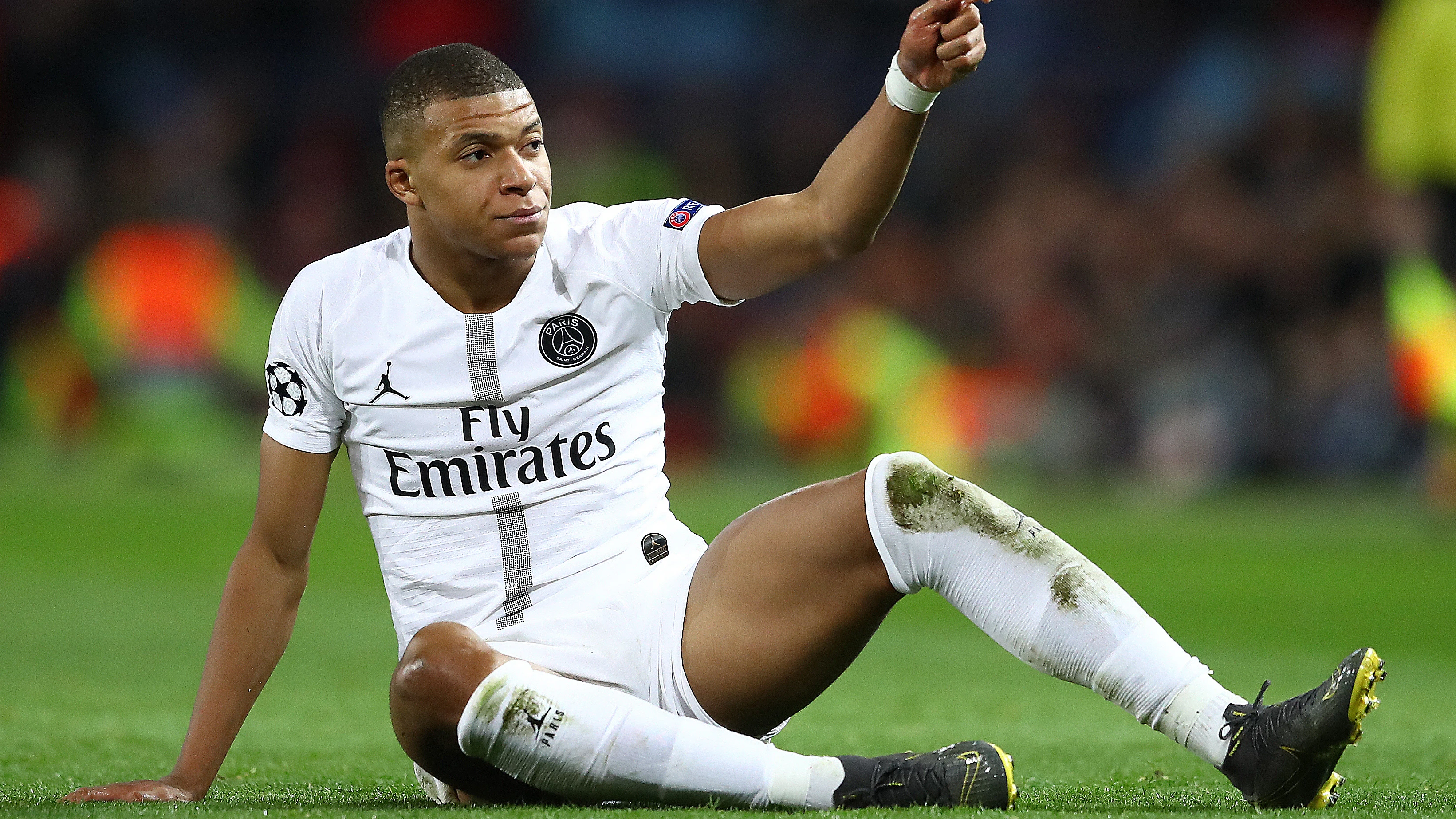 Mbappé, durante un partido con el PSG