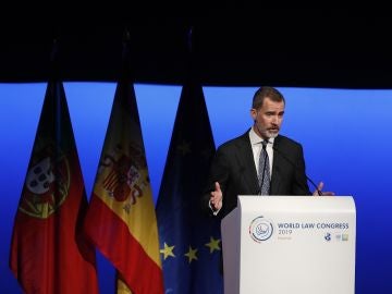 El rey de España, Felipe VI, en un congreso internacional de juristas El rey de España, Felipe VI, en un congreso internacional de juristas