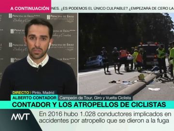 Alberto Contador: "Si nos concienciamos más, los atropellos de ciclistas se van a reducir enormemente" Alberto Contador: "Si nos concienciamos más, los atropellos de ciclistas se van a reducir enormemente"