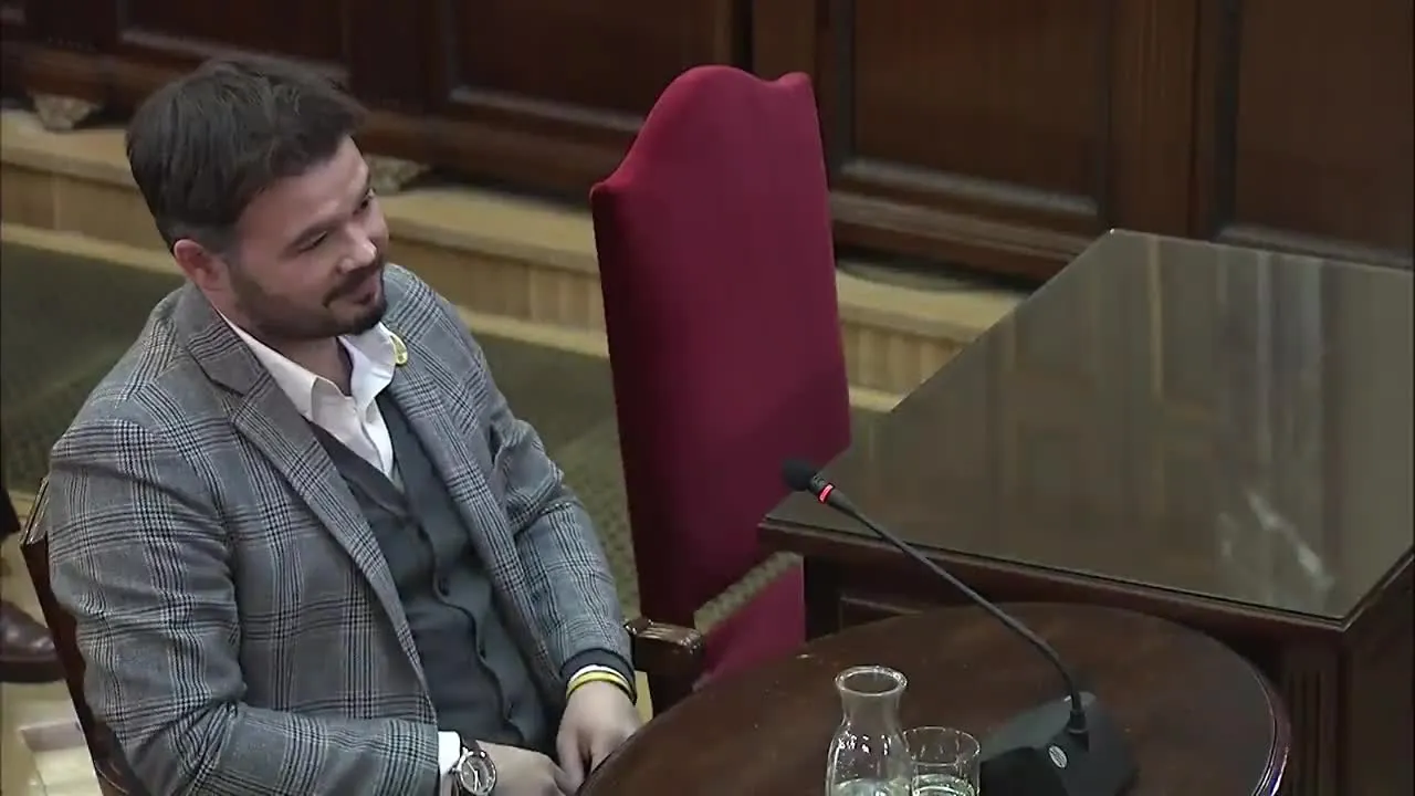 Gabriel Rufián en el juicio del 'procés'