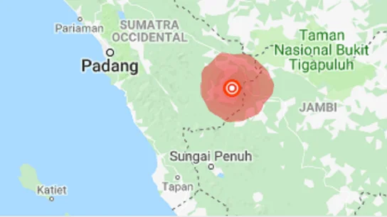 Zona afectada por el terremoto. Zona afectada por el terremoto.