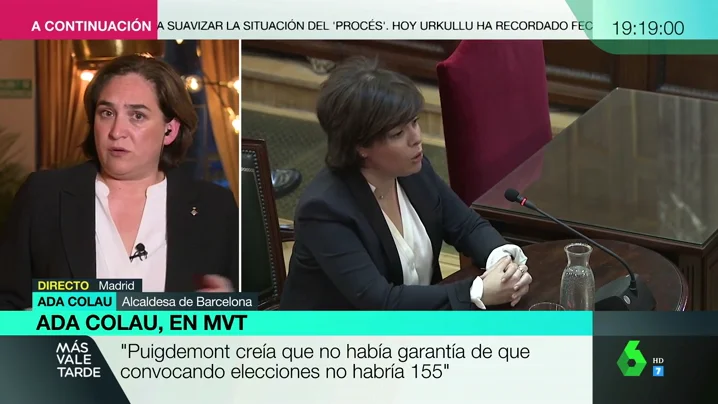 Ada Colau sobre las declaraciones de los líderes del PP en el juicio del 'procés': "Me parecen lamentables, no me creo que no se enterasen de nada"