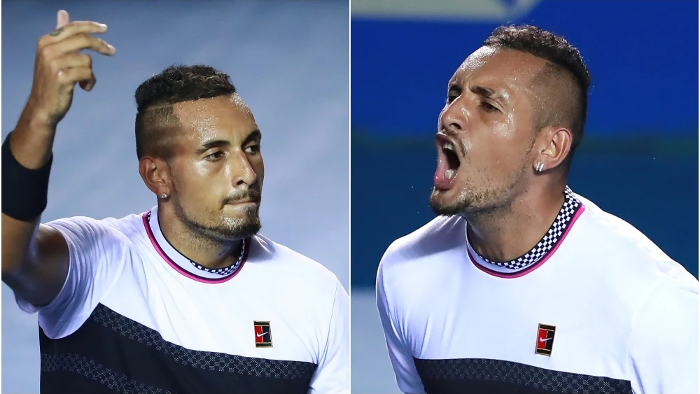 Nick Kyrgios y sus gestos durante el partido contra Nadal