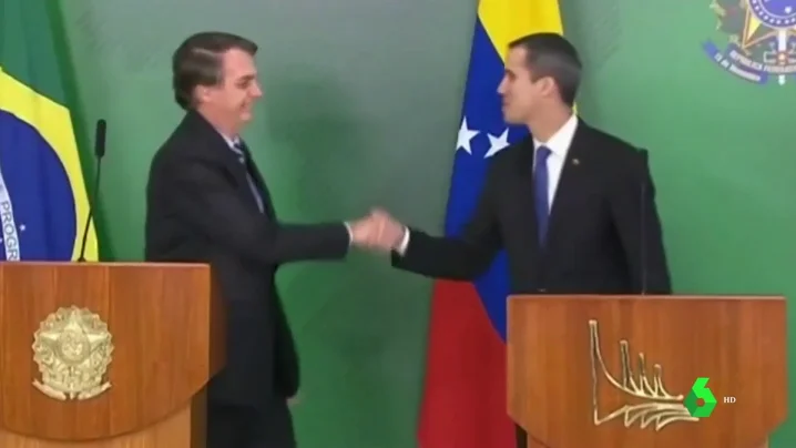 Juan Guaidó se reúne con Jair Bolsonaro en el palacio presidencial de Brasilia