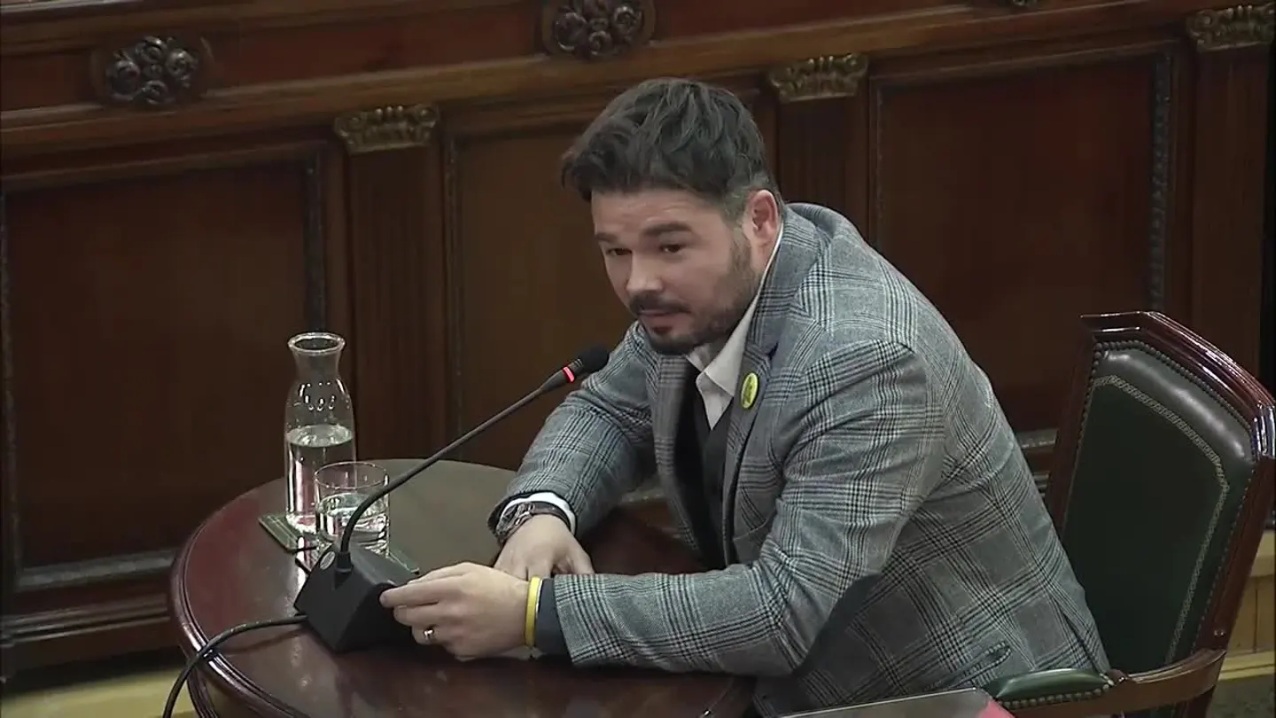 Gabriel Rufián en el juicio del 'proces' Gabriel Rufián en el juicio del 'proces'