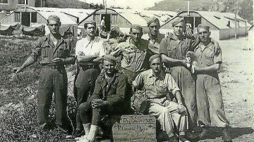 Compañía Primera del Batallón Disciplinario de Soldados Trabajadores número 38, en torno a 1940.