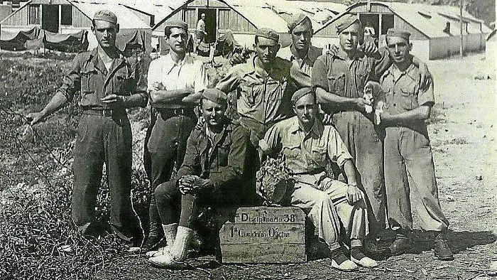 Compañía Primera del Batallón Disciplinario de Soldados Trabajadores número 38, en torno a 1940.