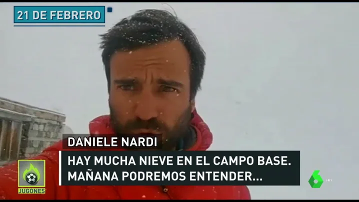 La última conexión del alpinista desparecido en el Nanga Parbat: "Hemos subido hasta los 6.200 metros por un terreno muy empinado"