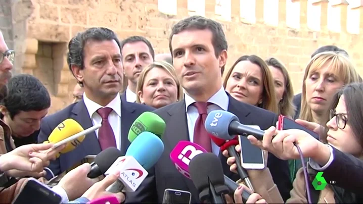 Pablo Casado ante los medios de comunicación