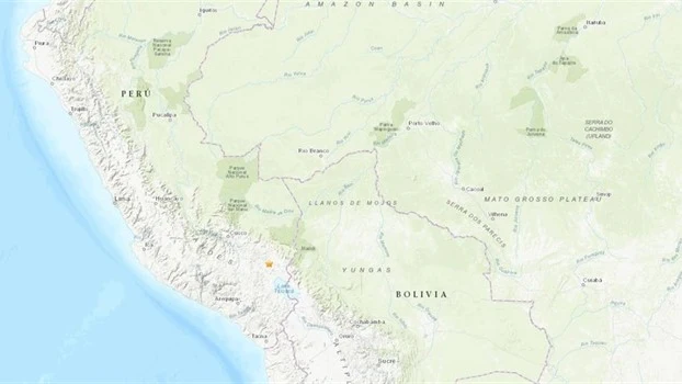 Mapa del lugar donde ha ocurrido el terremoto