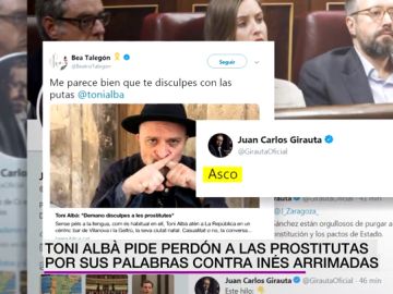 Toni Albà pide perdón a las prostitutas por sus palabras contra Inés Arrimadas Toni Albà pide perdón a las prostitutas por sus palabras contra Inés Arrimadas