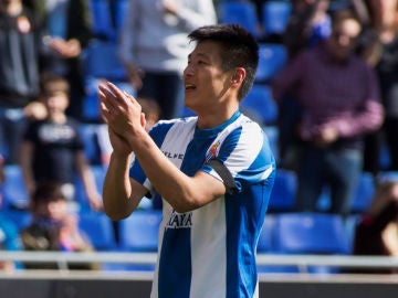 Wu Lei, con el Espanyol Wu Lei, con el Espanyol