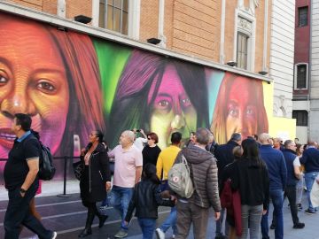 Mural Día Internacional de la Mujer, Gran Vía Mural Día Internacional de la Mujer, Gran Vía