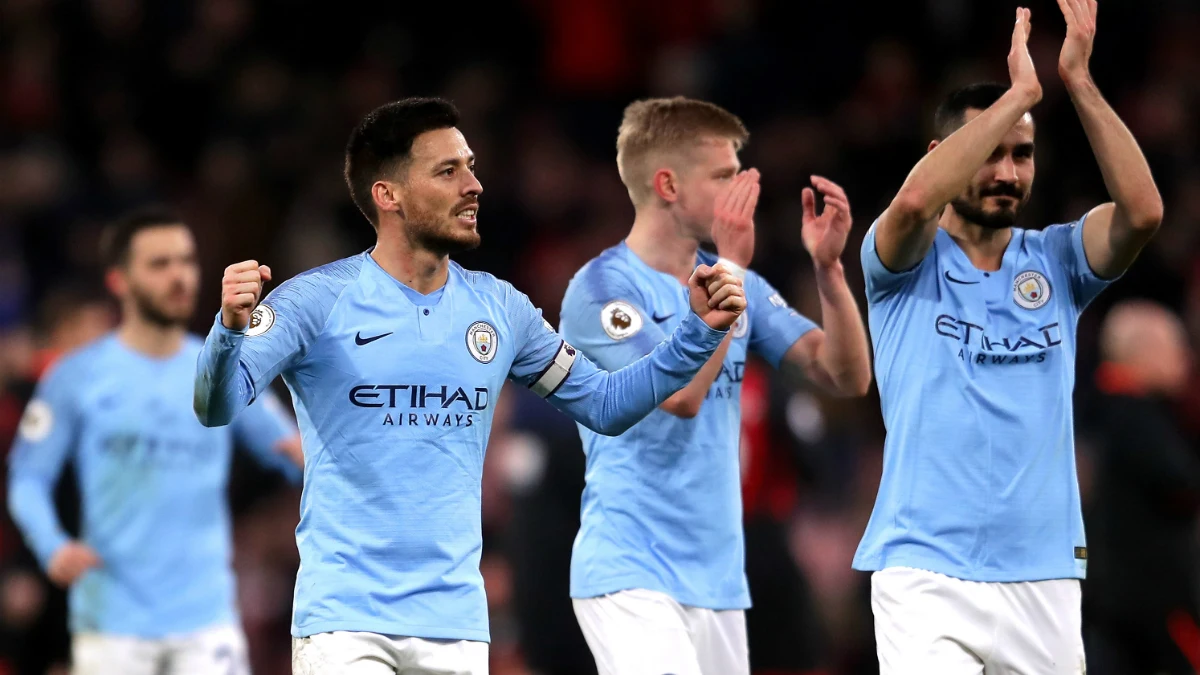 El Manchester City celebra un gol El Manchester City celebra un gol