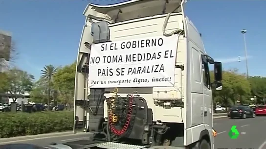 Huelga de camioneros en Valencia Huelga de camioneros en Valencia