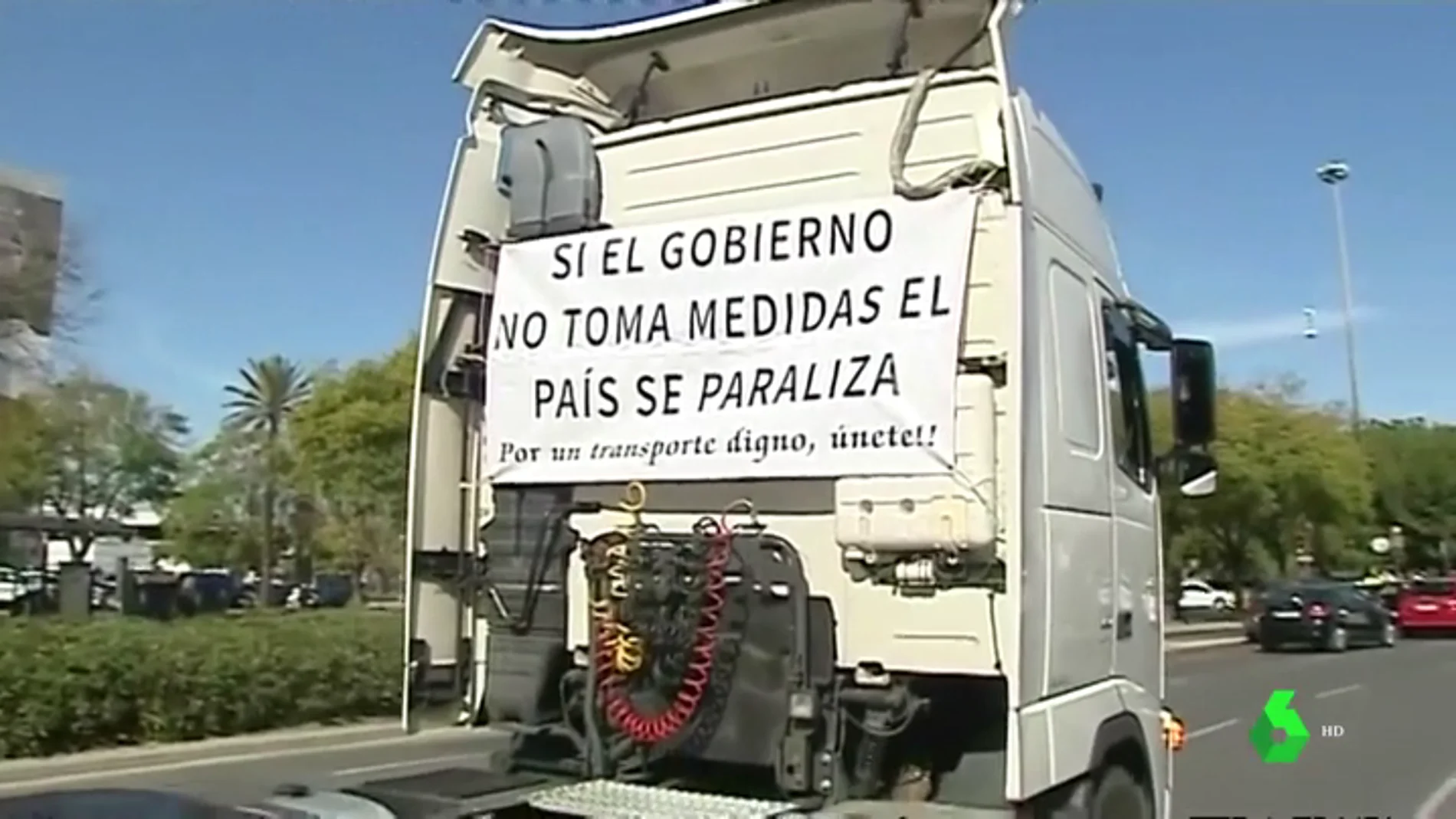 Huelga de camioneros en Valencia