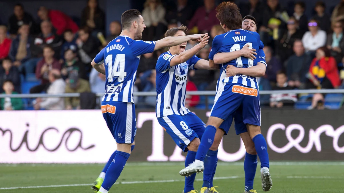 El Alavés celebra un gol