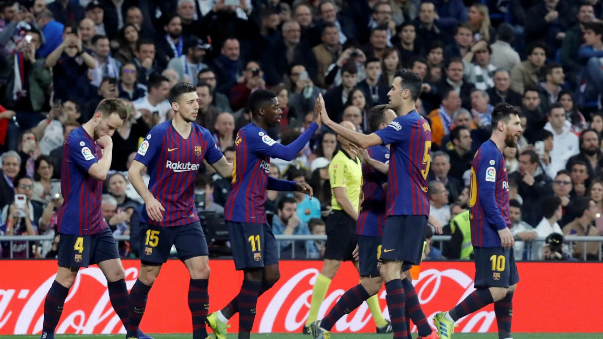 El Barcelona celebra un gol