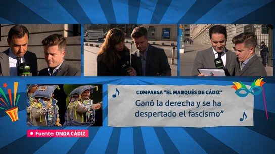"Estoy cansada de que se hable de la ultraderecha, que le hagan letras a la ultraizquierda": así reaccionan los políticos a las chirigotas que les critican "Estoy cansada de que se hable de la ultraderecha, que le hagan letras a la ultraizquierda": así reaccionan los políticos a las chirigotas que les critican