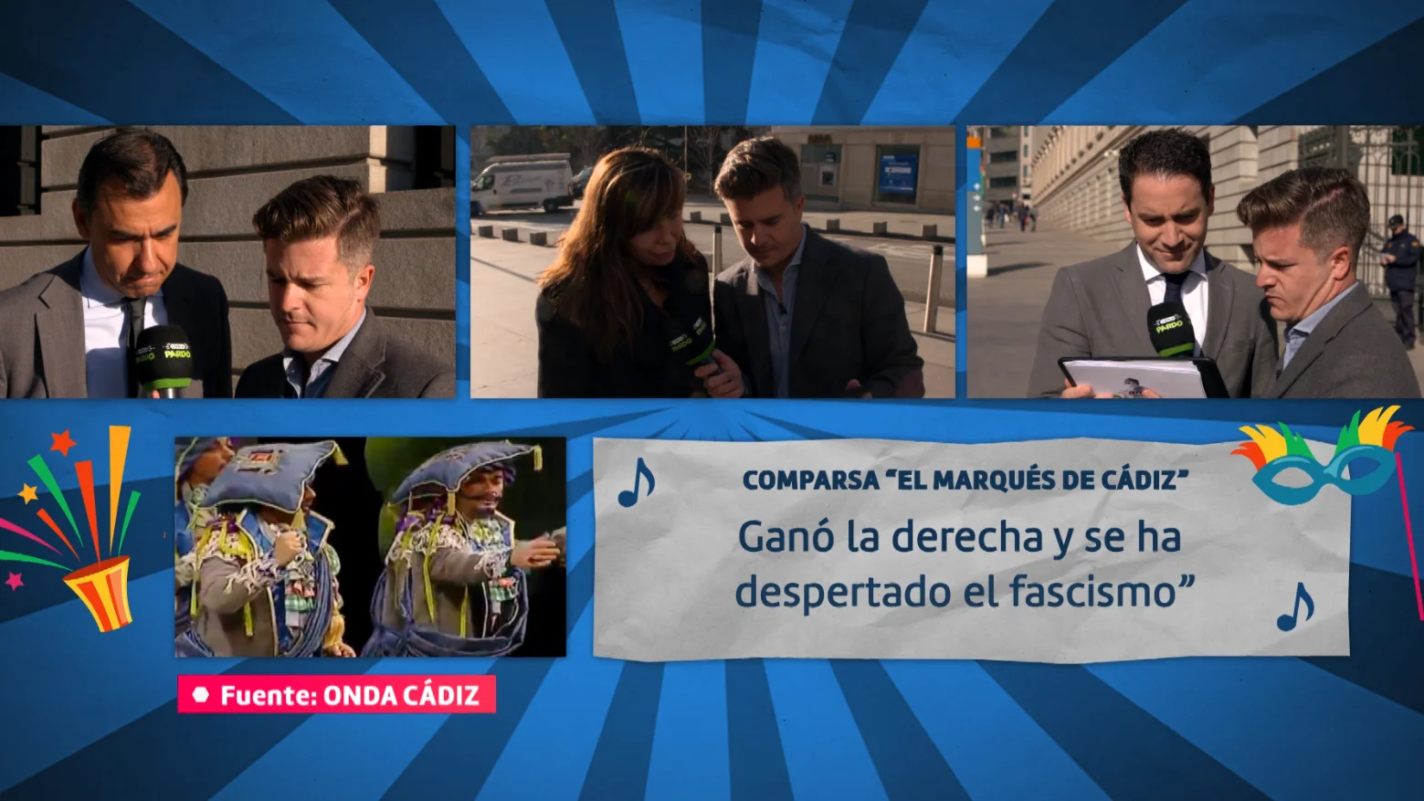 "Estoy cansada de que se hable de la ultraderecha, que le hagan letras a la ultraizquierda": así reaccionan los políticos a las chirigotas que les critican