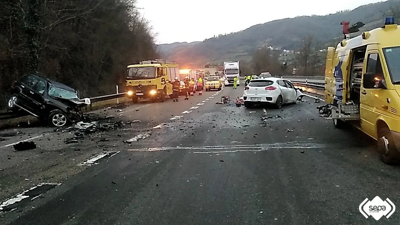 Dos hombres han perdido la vida al colisionar sus coches en la autopista A-66