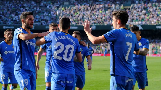 El Getafe celebra un gol El Getafe celebra un gol