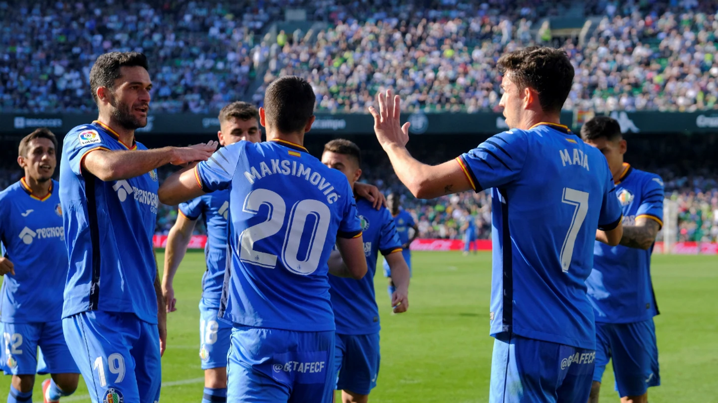 El Getafe celebra un gol El Getafe celebra un gol