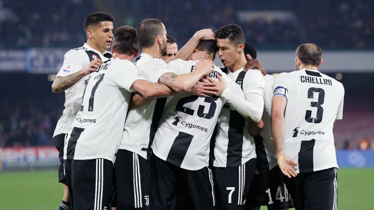 La Juventus celebra un gol