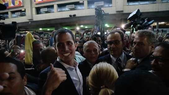 El jefe del Parlamento venezolano, Juan Guaidó El jefe del Parlamento venezolano, Juan Guaidó