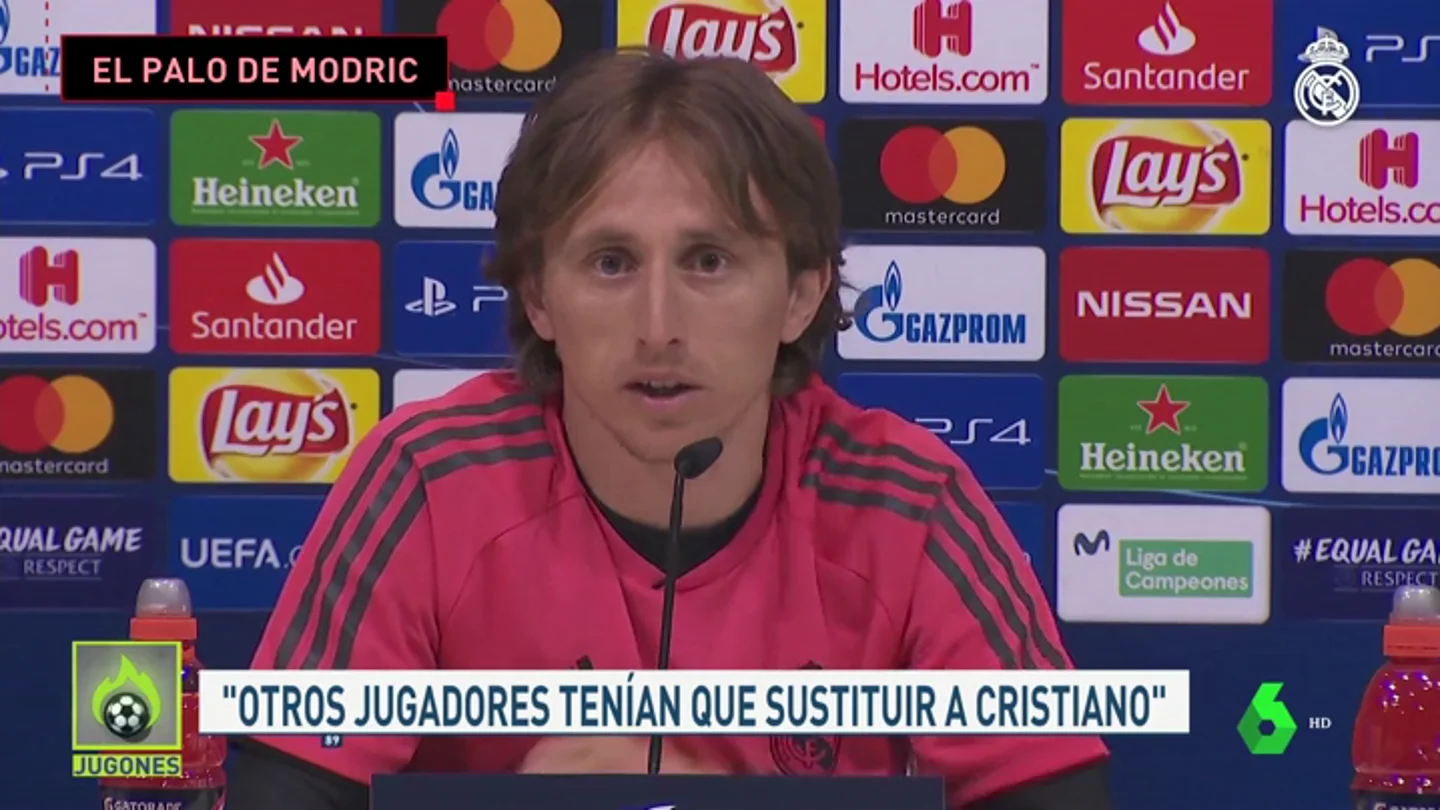 Modric 'raja' de los delanteros Modric 'raja' de los delanteros