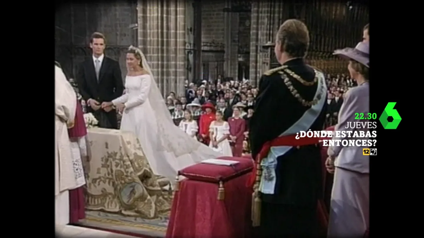 Ana Pastor recuerda este jueves en Dónde estabas entonces uno de los momentos más sonados del 1997: la boda de la infanta Cristina e Iñaki Urdangarín Ana Pastor recuerda este jueves en Dónde estabas entonces uno de los momentos más sonados del 1997: la boda de la infanta Cristina e Iñaki Urdangarín