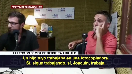 Lección de vida de Batistuta: así explica el motivo por el que su hijo trabaja en una fotocopiadora Lección de vida de Batistuta: así explica el motivo por el que su hijo trabaja en una fotocopiadora