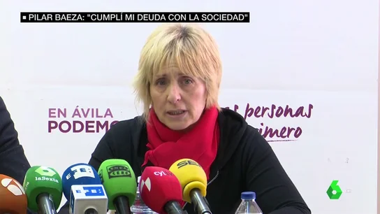 VIDEO REEMPLAZO | Habla Pilar Baeza, candidata de Podemos condenada como cómplice de asesinato: "No acepto chantajes ni me vendo" VIDEO REEMPLAZO | Habla Pilar Baeza, candidata de Podemos condenada como cómplice de asesinato: "No acepto chantajes ni me vendo"