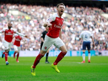 Aaron Ramsey celebra su gol ante el Tottenham Aaron Ramsey celebra su gol ante el Tottenham