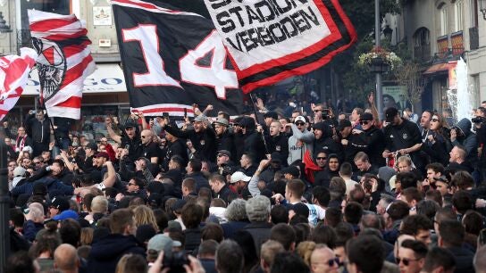Aficionados del Ajax en Madrid