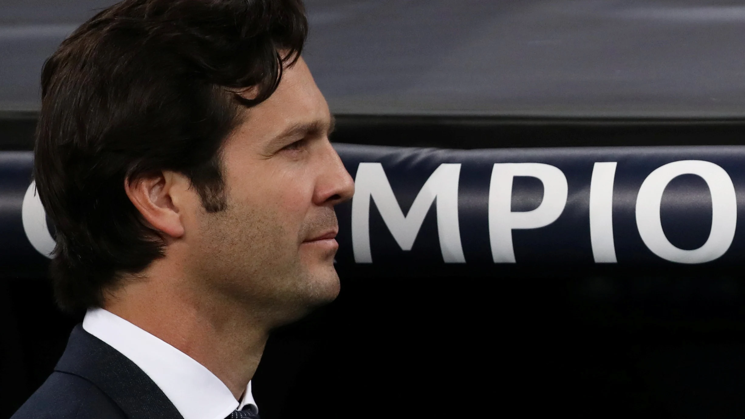 Solari, durante el partido contra el Ajax