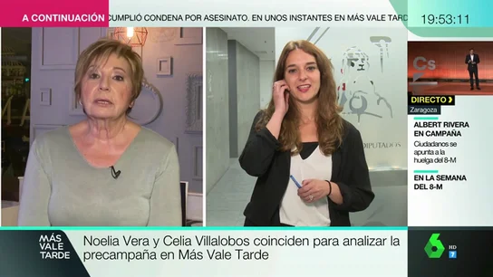 El rotundo consejo de Celia Villalobos a Noelia Vera: "Lo que les gusta a los políticos es poner a dos tías matándose vivas para ellos llegar" El rotundo consejo de Celia Villalobos a Noelia Vera: "Lo que les gusta a los políticos es poner a dos tías matándose vivas para ellos llegar"